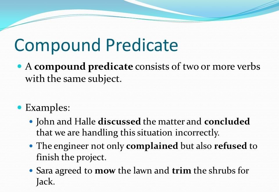 compound predicate definition