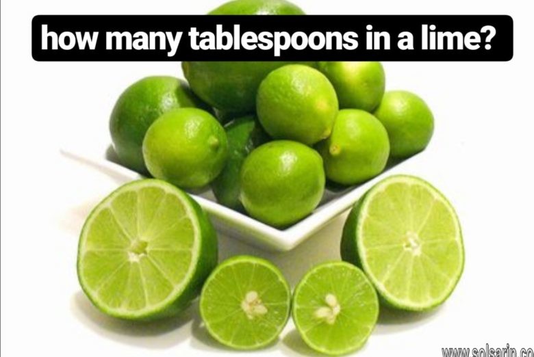 how many tablespoons in a lime