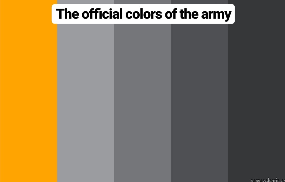 The official colors of the army