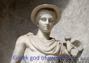 Greek god of gambling