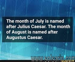 month of july named after