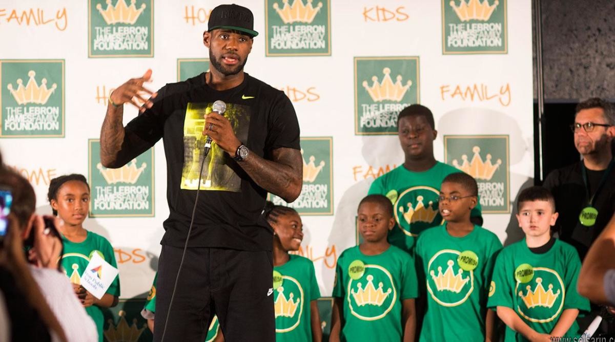 LeBron James donates to charity