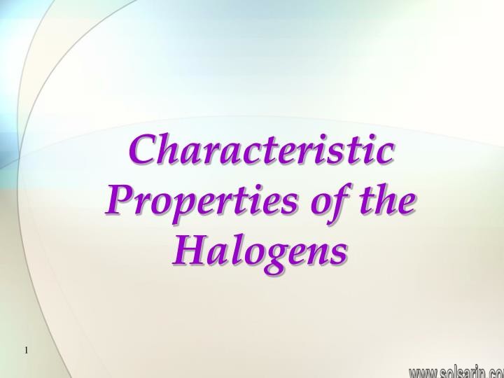 halogen characteristics