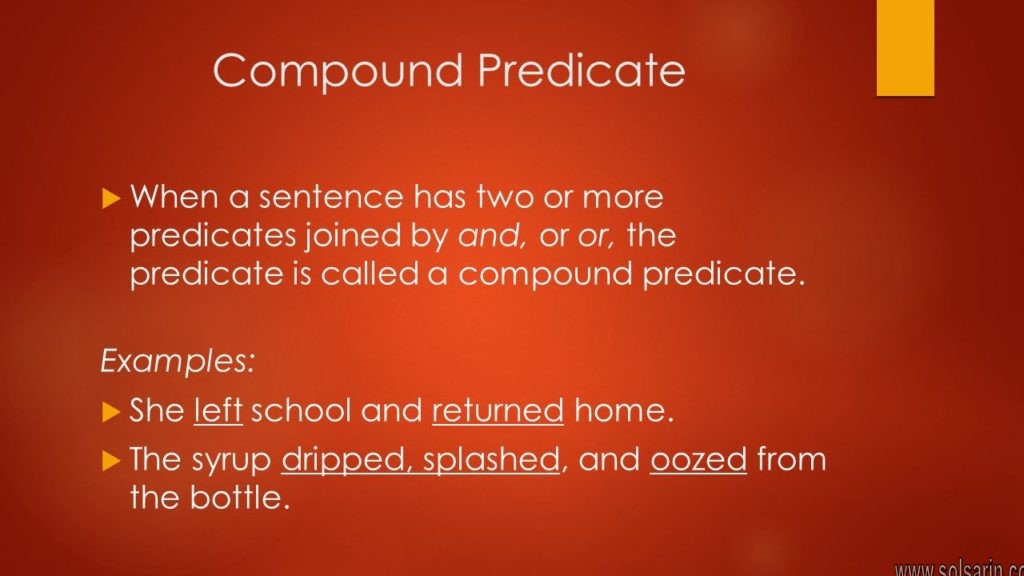 compound predicate definition