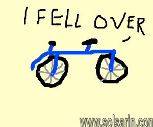 Why did the bicycle fall over