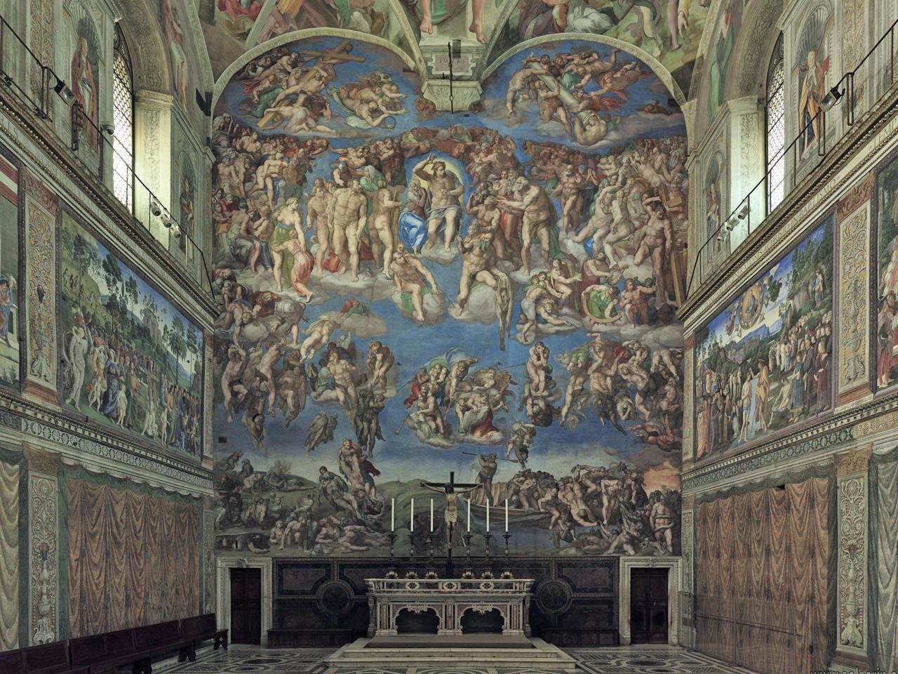 what is the overall theme of the sistine chapel paintings?