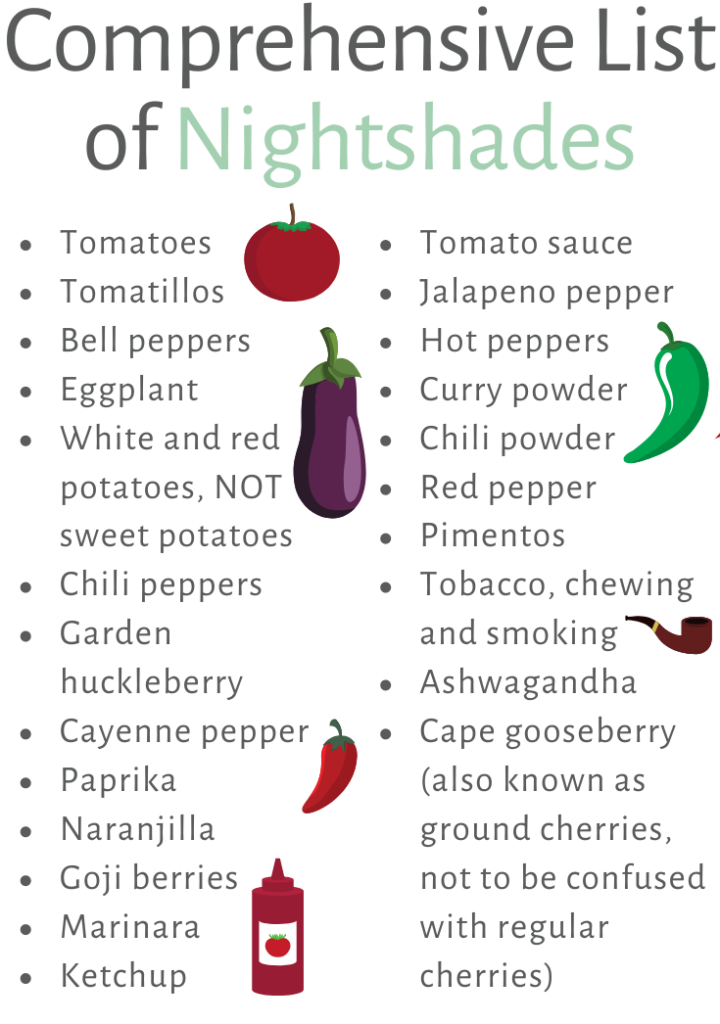 nightshade vegetables list