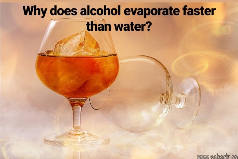 why does alcohol evaporate faster than water
