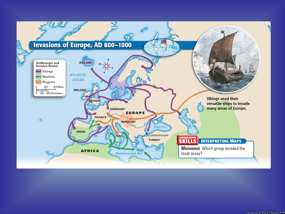 what groups invaded europe in the 800s