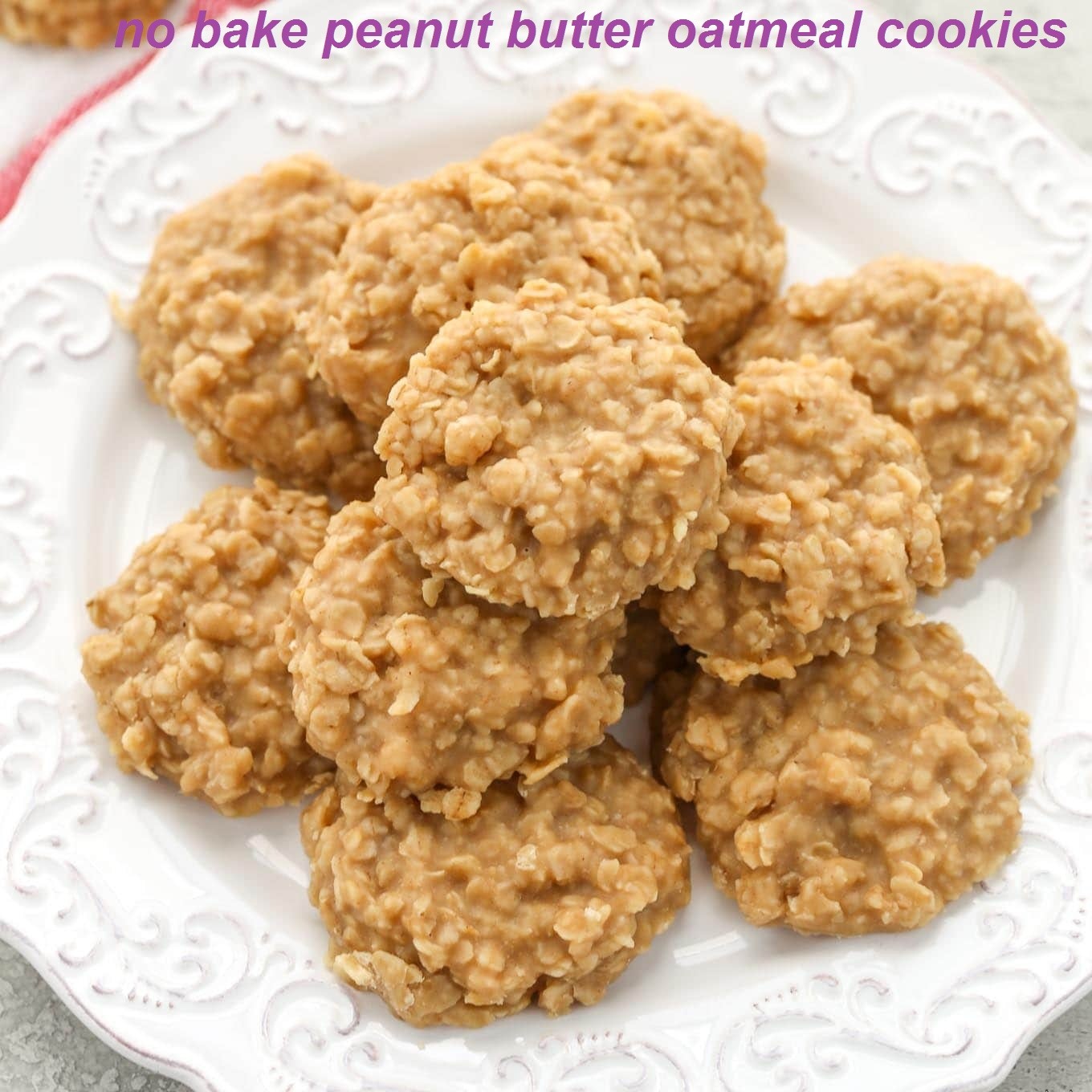 no bake peanut butter oatmeal cookies