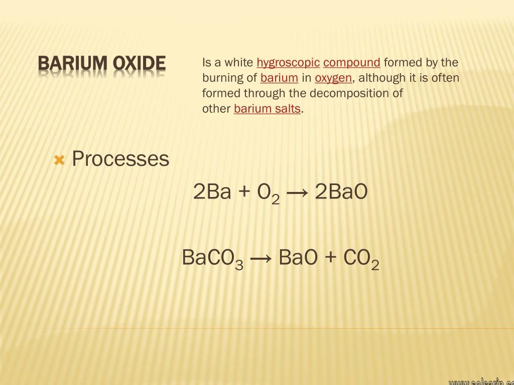 barium and oxygen ionic compound