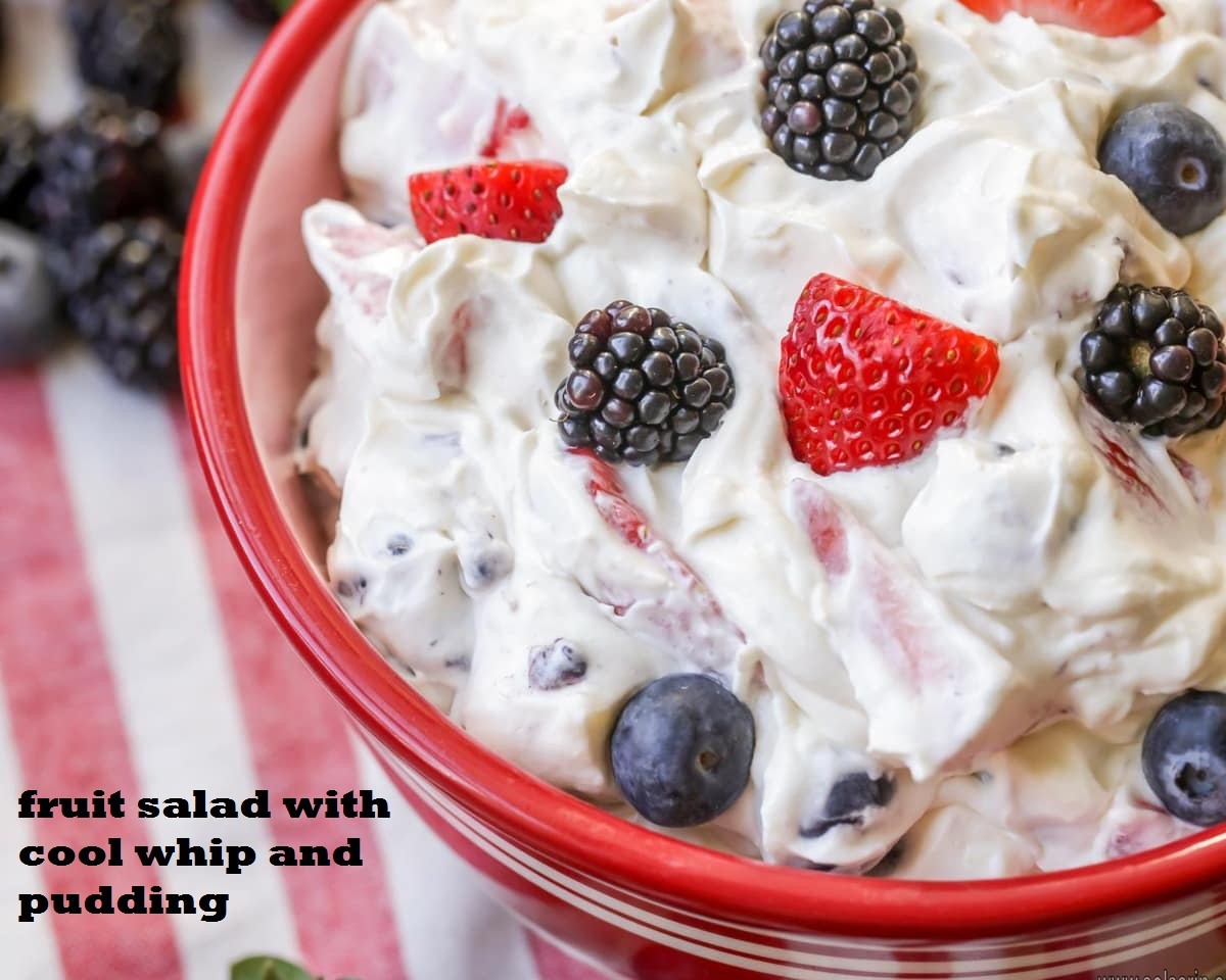 fruit salad with cool whip and pudding