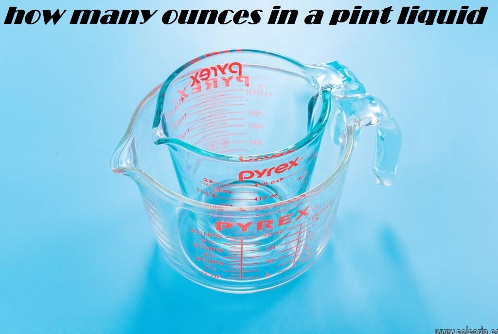 how many ounces in a pint liquid