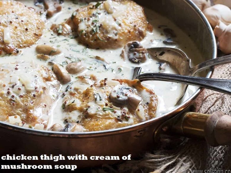 chicken thigh with cream of mushroom soup