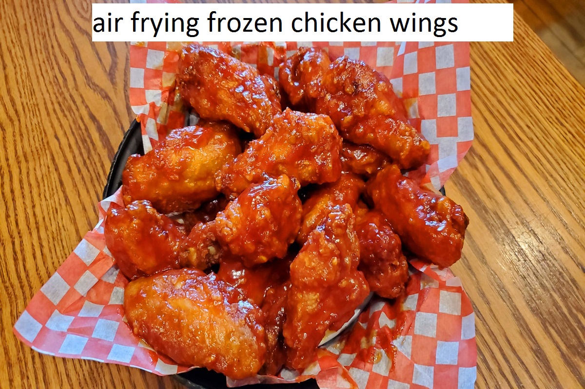 air frying frozen chicken wings