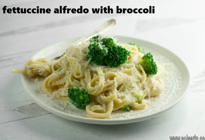 fettuccine alfredo with broccoli