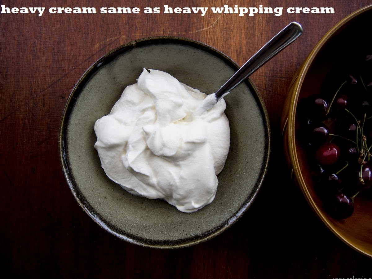 heavy cream same as heavy whipping cream