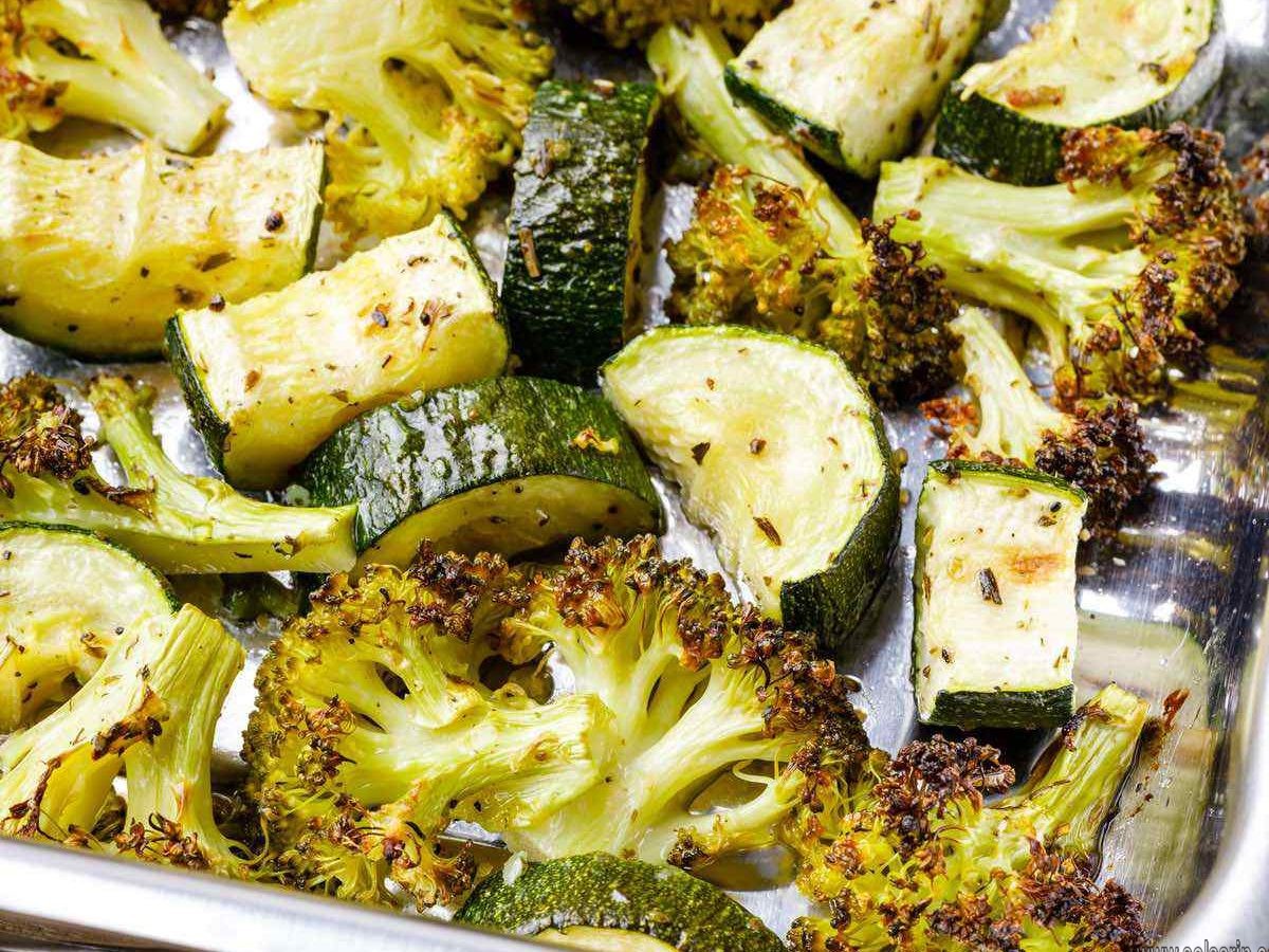 oven roasted broccoli and cauliflower