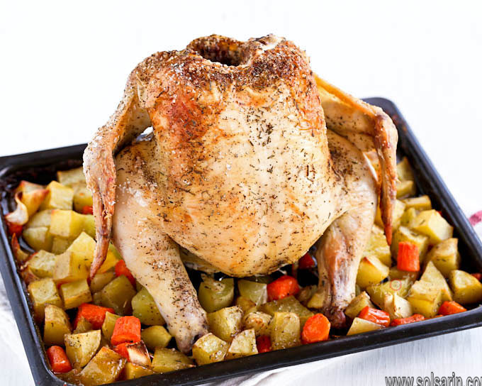 roast chicken with potatoes and carrots