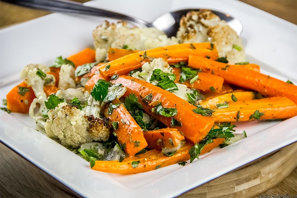 roasted cauliflower and carrots