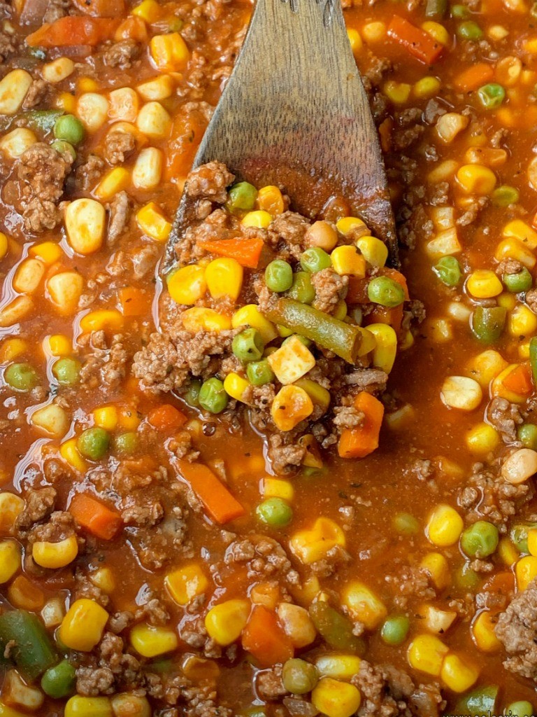 Vegetable Beef Soup with Ground Beef