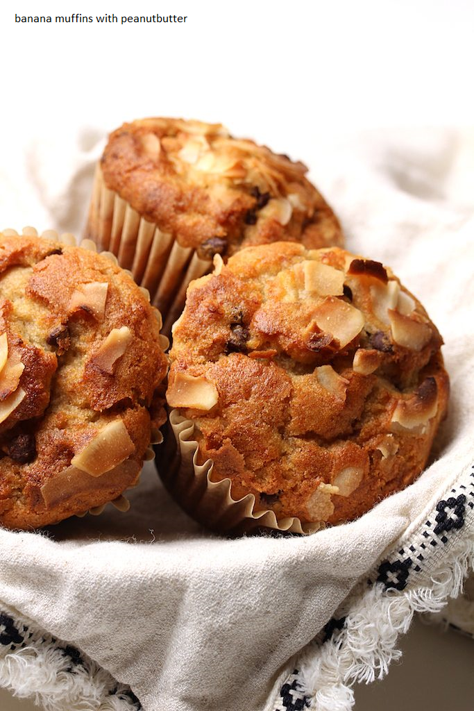 banana muffins with peanutbutter