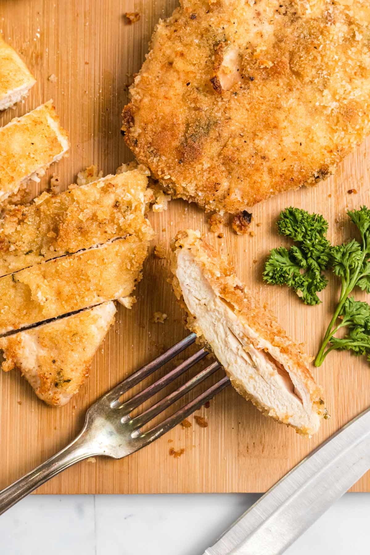 baked chicken with bread crumbs