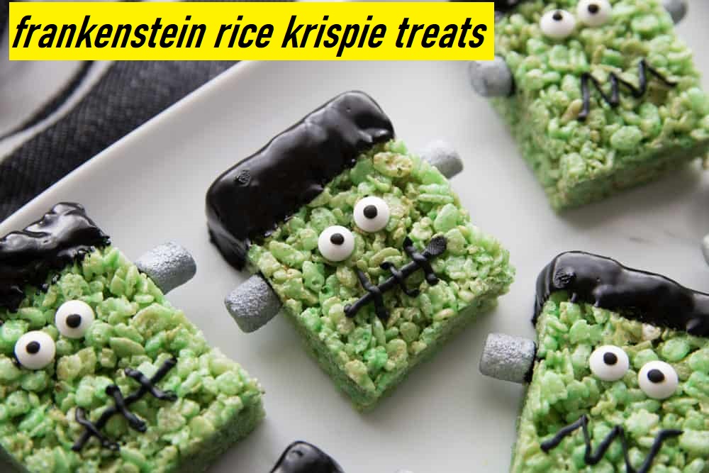 frankenstein rice krispie treats