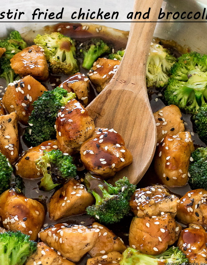 stir fried chicken and broccoli