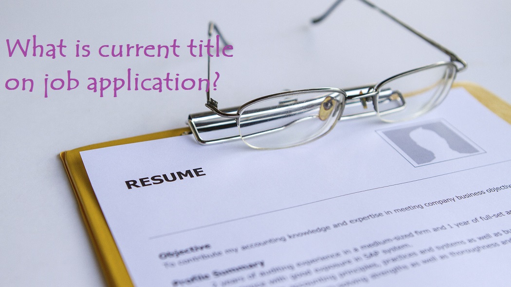 What is current title on job application?