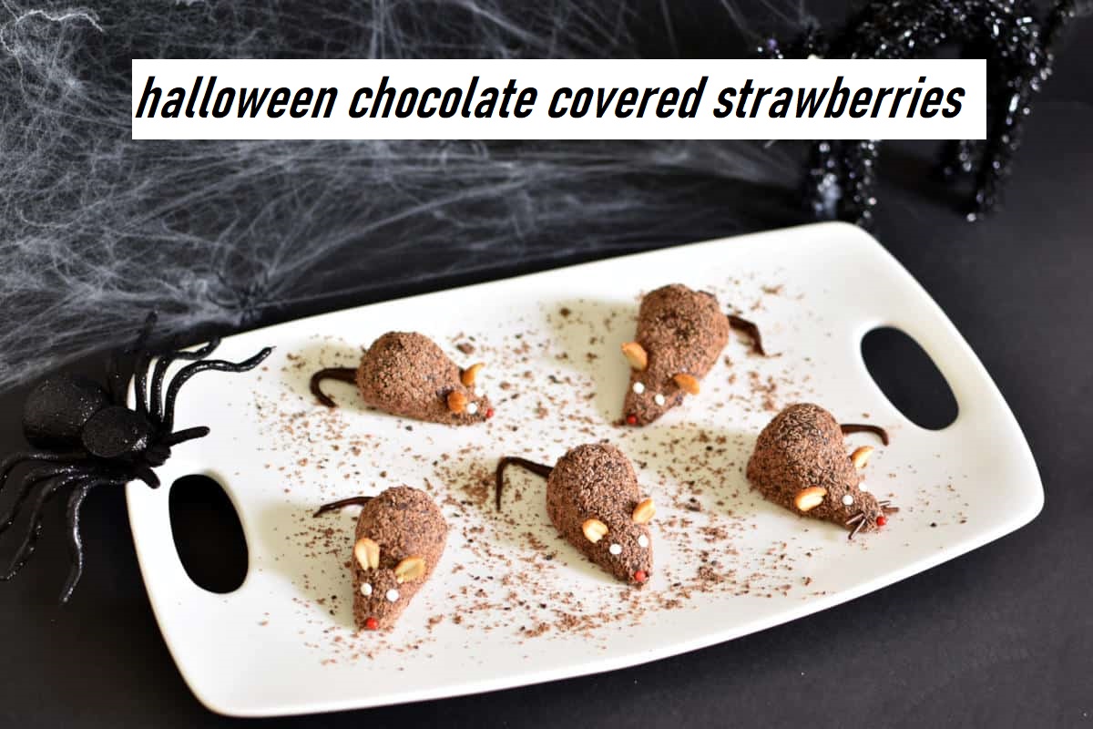 halloween chocolate covered strawberries