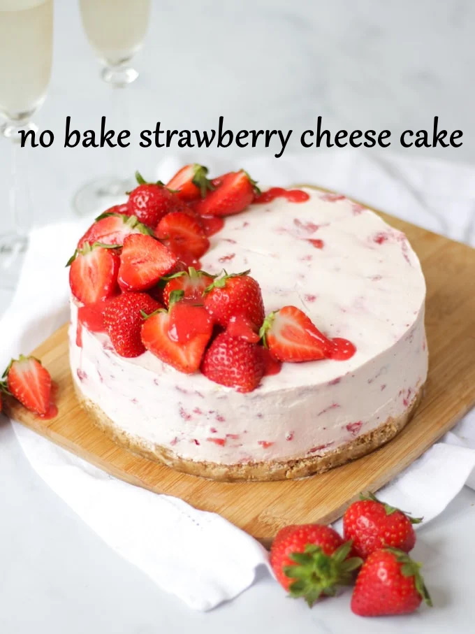 no bake strawberry cheese cake