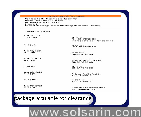 package available for clearance